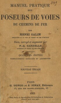 Manuel pratique des poseurs de voies de chemins de fer